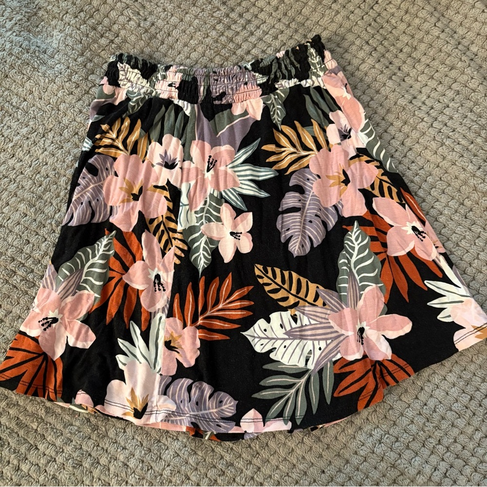 Nomad Floral Print Skater Mini Skirt